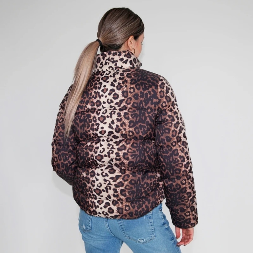 Leopard puffer coat - Picture 2 of 2